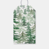 水彩林ウッドランド結婚の感謝 ギフトタグ (裏面)