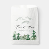水彩林ウッドランド結婚の感謝 フェイバーバッグ (正面)