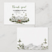 水彩林エレガント地動物ブライダルシャワー ノートカード (正面/裏面)