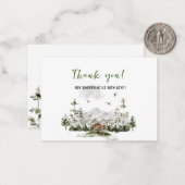 水彩林エレガント地動物ブライダルシャワー ノートカード (正面/裏面インサイチュ)