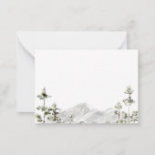 水彩林エレガント地動物ブライダルシャワー ノートカード (裏面)