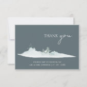 水彩林グリーンパイン結婚ズ サンキューカード (正面)