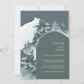 水彩林グリーンパイン結婚ズ 招待状 (正面)