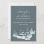 水彩林グリーンパイン結婚ズ 招待状 (正面)