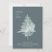 水彩林グリーンパイン結婚ズ 招待状 (正面)