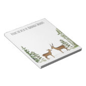 水彩林スタイリッシュ鹿 ノートパッド (アングル)