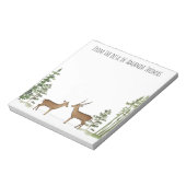 水彩林スタイリッシュ鹿 ノートパッド (回転)