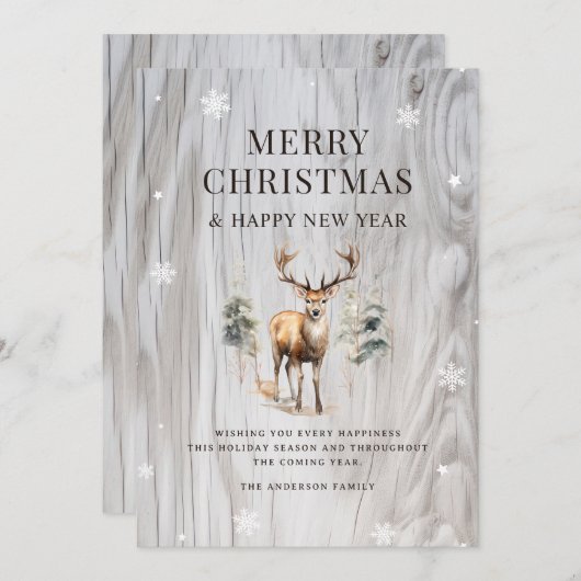 水彩林ディアウッドスノーフレーク シーズンカード (正面/裏面)