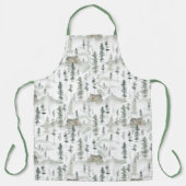 水彩林パターン エプロン (正面)