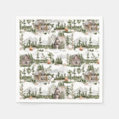 水彩林パターン スタンダードカクテルナプキン (正面)