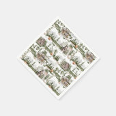 水彩林パターン スタンダードカクテルナプキン (角)