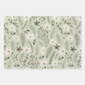 水彩林パターン ラッピングペーパーシート (正面3)