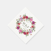 水彩林フローラ結婚ズ スタンダードカクテルナプキン (角)