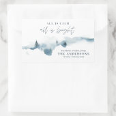 水彩林ミニマルパーソナライズされた 長方形シール (バッグ)