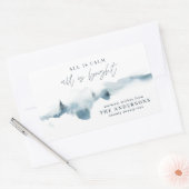 水彩林ミニマルパーソナライズされた 長方形シール (封筒)