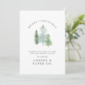 水彩林メリークリスマス企業の シーズンカード (スタンド正面)