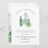 水彩林メリークリスマス シーズンカード (正面/裏面)