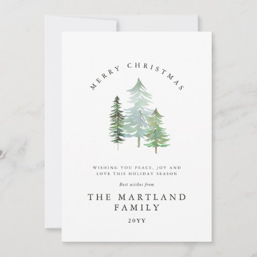 水彩林メリークリスマス シーズンカード (正面)