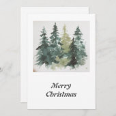 水彩林メリークリスマス シーズンカード (正面/裏面)