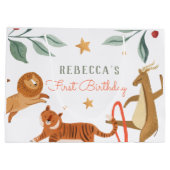 水彩林動物の誕生日 ラージペーパーバッグ (裏面)