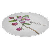 水彩林檎の花植物学 カッティングボード (角)