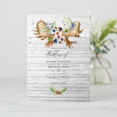 水彩林素朴の写結婚真 招待状 (スタンド正面)