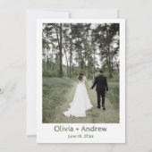 水彩林素朴山自然結婚ズ 招待状 (裏面)