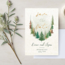 水彩林素朴松の木日付を保存