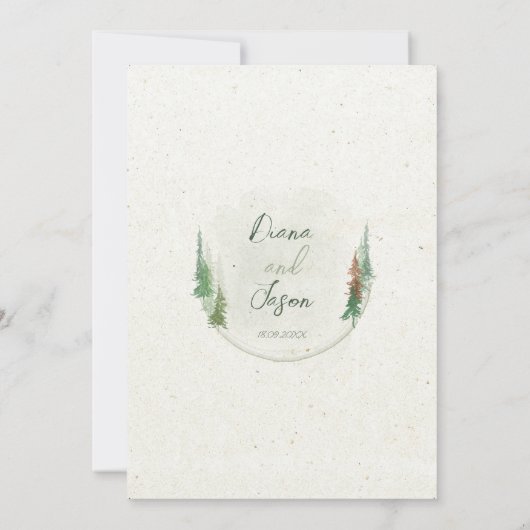 水彩林素朴松 招待状 (裏面)