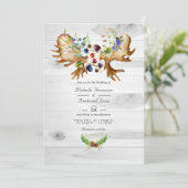 水彩林素朴QRコードRSVP結婚の 招待状 (スタンド正面)