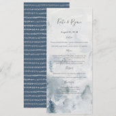 水彩林結婚のメニューカード メニュー (正面/裏面)