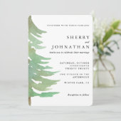 水彩林結婚式招待状 招待状 (スタンド正面)