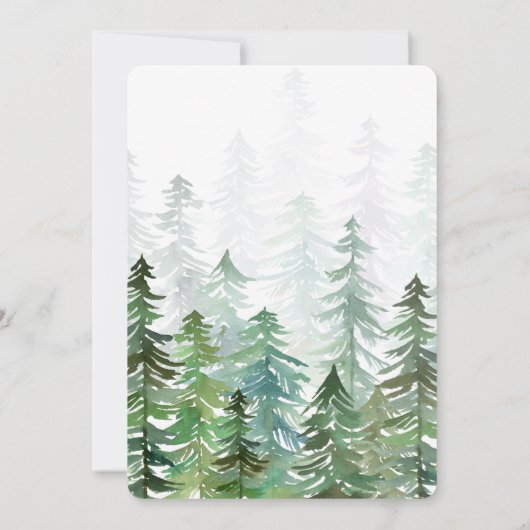 水彩林結婚式招待状 招待状 (裏面)