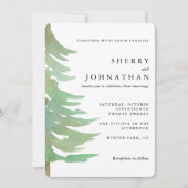 水彩林結婚式招待状 招待状 (正面)