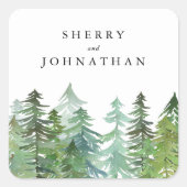 水彩林結婚林 スクエアシール (正面)