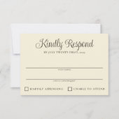 水彩林結婚林 出欠カード (正面)