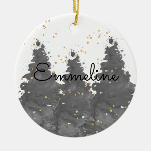 水彩林 セラミックオーナメント (正面)