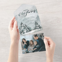 水彩林 |メリークリスマスフォトカード