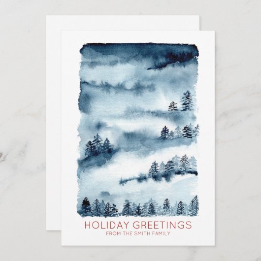 水彩林 | 休日の挨拶 シーズンカード (正面/裏面)