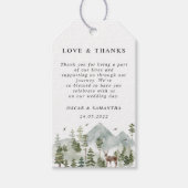 水彩林 |木と鹿 ギフトタグ (正面)