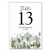 水彩林 |木と鹿 | テーブルナンバー (正面)