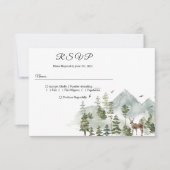 水彩林 |木と鹿 出欠カード (正面)