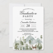 水彩林 |木と鹿 | 招待状 (正面)