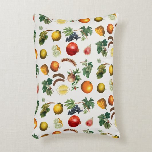 水彩果実地中海の模様 アクセントクッション (正面(垂直))