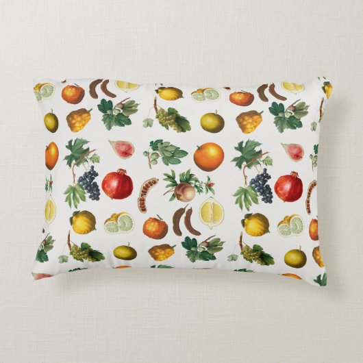 水彩果実地中海の模様 アクセントクッション (裏面)