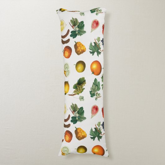 水彩果実地中海の模様 ボディピロー (正面縦)