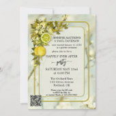 水彩果樹園フォトウェディングレセプションのみ 招待状 (正面)