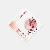 水彩枝月ジャパンディ応援結婚ズ スタンダードカクテルナプキン (角)