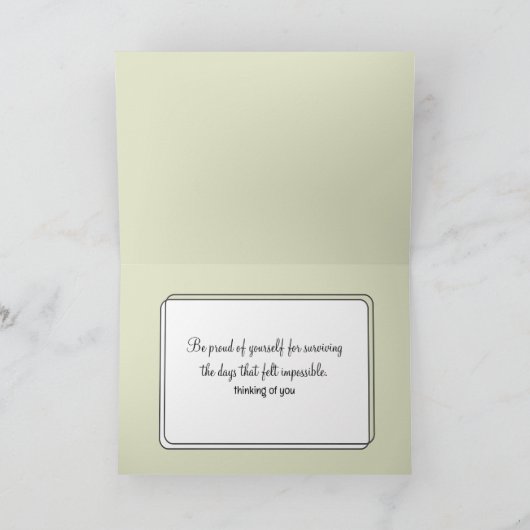 水彩柄のデイジー カード (内部)