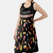 水彩柄BBQグリル焼きスモカーアプロ エプロン (インサイチュ)